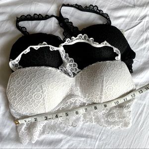 Black & White bralettes with padding